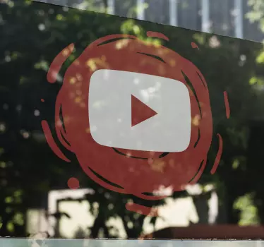 Fenster Sticker Youtube gezeichnetes logo - TenStickers