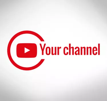 Schaufensteraufkleber Youtube-label anpassbar - TenStickers