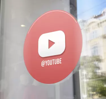 Fenster Sticker Youtube personalisiert - TenStickers