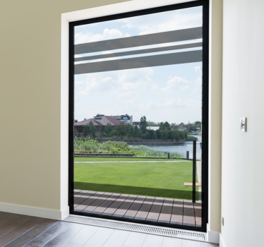 Fensteraufkleber dunkelgraue horizontale streifen - TenStickers