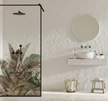 Fensteraufkleber elegante tropische bäume - TenStickers