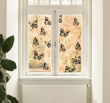 Fensteraufkleber fliegende schmetterlinge - TenStickers