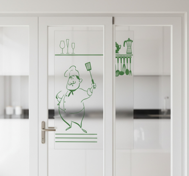 Fensteraufkleber küchenchef set - TenStickers