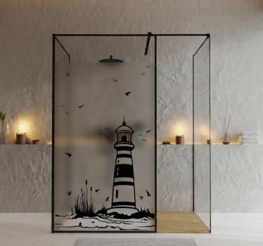 Fensteraufkleber küstenleuchtturm szene - TenStickers