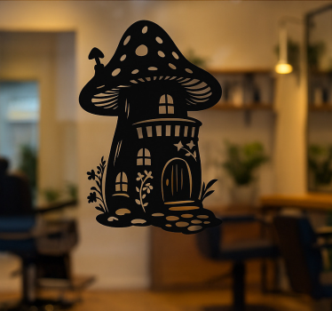 Fensteraufkleber märchenhafte pilzheimat - TenStickers