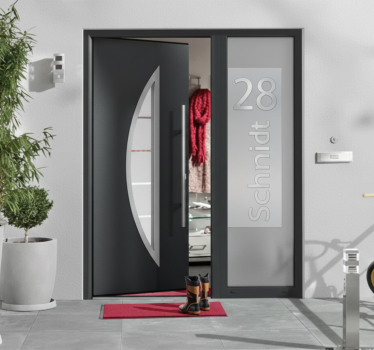 Fensteraufkleber moderne eingangsadresse - TenStickers