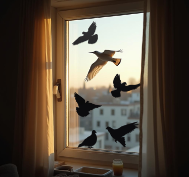 Fensteraufkleber vögel anti-kollision - TenStickers