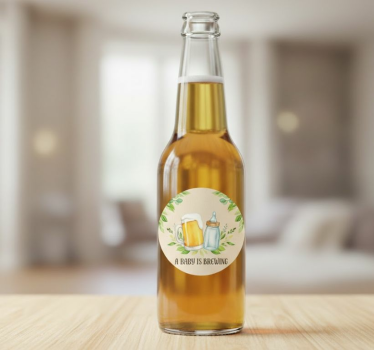 Fensteraufkleber zur babyparty bieretikette - TenStickers