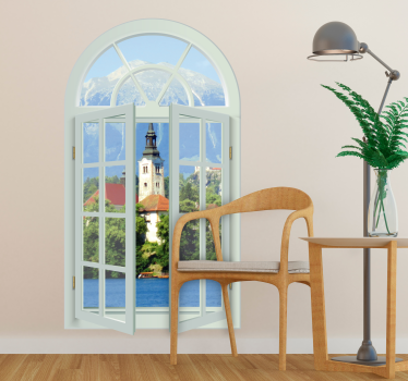 Fensteraussicht wohnzimmer Wandtattoo - TenStickers