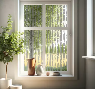 Fensteraufkleber transluzenter Bambus - TenStickers