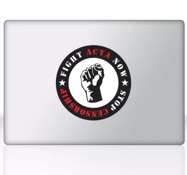 Fight acta now Aufkleber - TenStickers