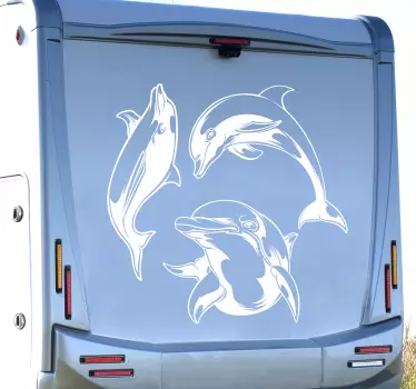 Fisch Aufkleber Delphin silhouette wohnmobil - TenStickers