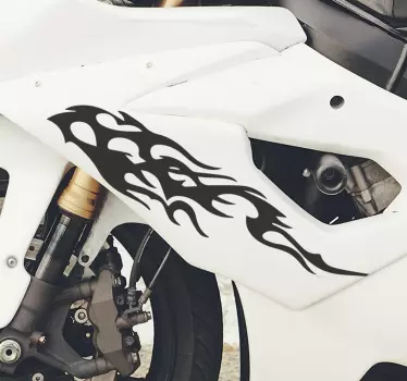 Motorrad Aufkleber einfarbige Flamme - TenStickers