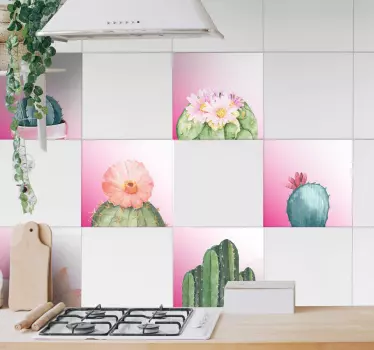 Fliesen Aufkleber Kaktus Arten - TenStickers