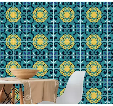 Fliesenaufkleber lebendige mosaikkomposition - TenStickers
