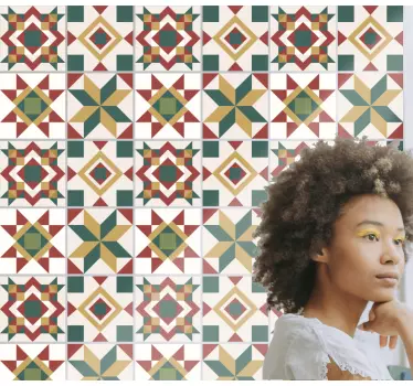 Fliesenaufkleber mit geometrischen motiven - TenStickers