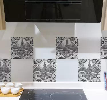 Fliesenaufkleber mit vintage dekorativem muster - TenStickers