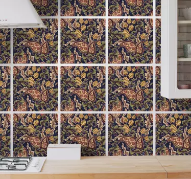 Fliesen Aufkleber realistische Paisley-Illustration - TenStickers