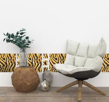 Wandtattoo Wohnzimmer Wildes Tier Tiger Muster - TenStickers