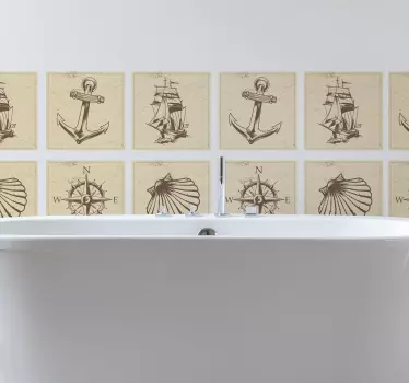 Fliesenfolie Meeresobjekte - TenStickers
