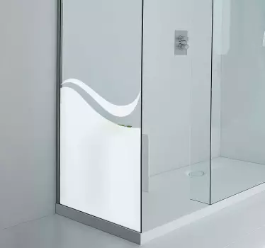 Folie duschkabine mit elegantem gewölbtem muster - TenStickers