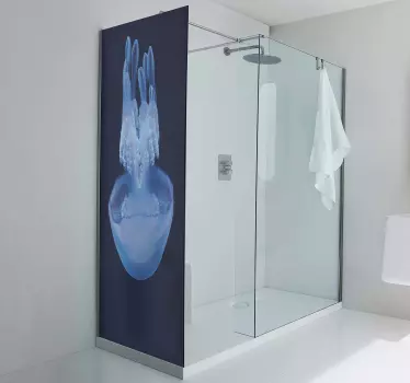 Folie Duschkabine quallen wasserkunst - TenStickers