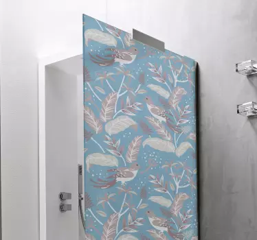 Folie Duschkabine von der natur inspiriertes design - TenStickers