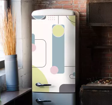 Folie Kühlschrank abstrakte geometrische motive - TenStickers