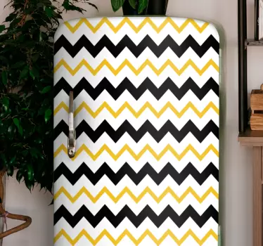 Folie Kühlschrank akzent im chevron-stil - TenStickers