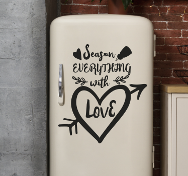 Folie Kühlschrank alles mit liebe würzen - TenStickers