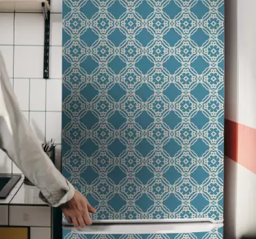 Folie Kühlschrank anspruchsvolles geometrisches motiv - TenStickers