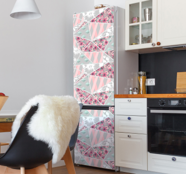 Folie kühlschrank botanisches geometrisches element - TenStickers