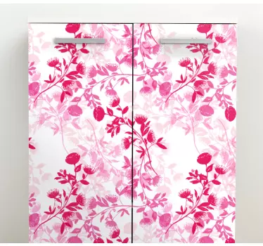 Folie kühlschrank botanisches motiv design - TenStickers