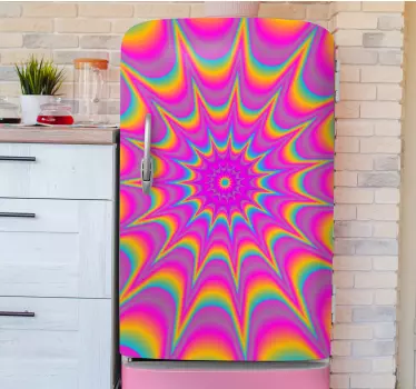 Folie Kühlschrank buntes spiralmuster - TenStickers