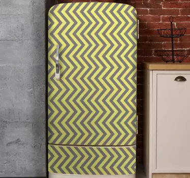 Folie kühlschrank chevron inspiriertes cover - TenStickers