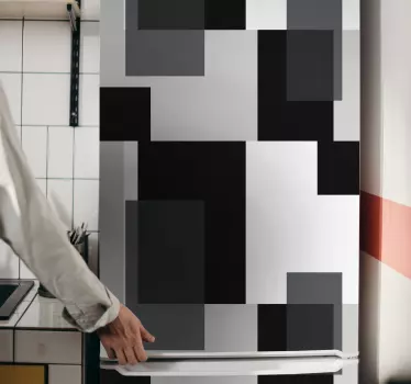 Folie kühlschrank einfarbiges blockmuster - TenStickers