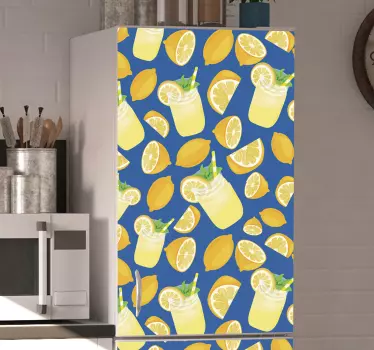 Folie kühlschrank erfrischendes zitrusgetränk - TenStickers