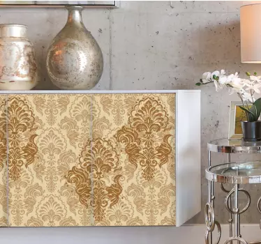 Folie kühlschrank im eleganten vintage-motiv - TenStickers