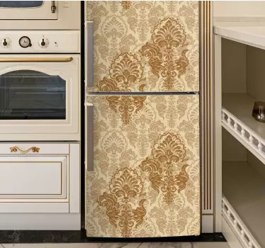 Folie kühlschrank im eleganten vintage-muster - TenStickers