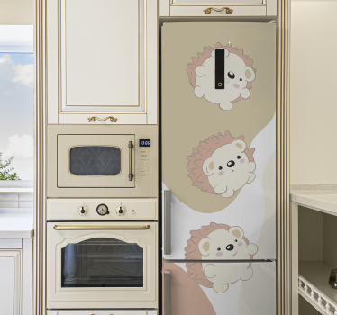 Folie Kühlschrank kuschelige igel - TenStickers