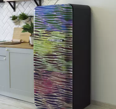 Folie kühlschrank lebendige abstrakte strömungen - TenStickers
