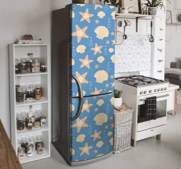 Folie kühlschrank maritimes leben motiv - TenStickers