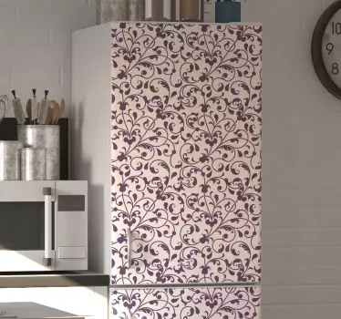Folie kühlschrank mit anmutigem botanischen motiv - TenStickers