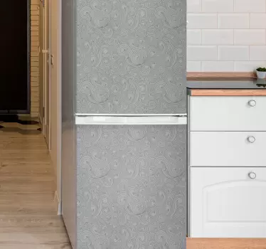 Folie kühlschrank mit anmutigem wirbelmotiv - TenStickers