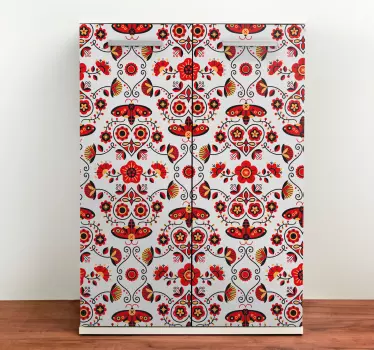 Folie kühlschrank mit botanischem motiv - TenStickers