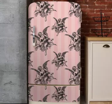 Folie kühlschrank mit engelchen-motiv - TenStickers