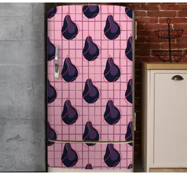 Folie kühlschrank mit fruchtigem birnenmuster - TenStickers