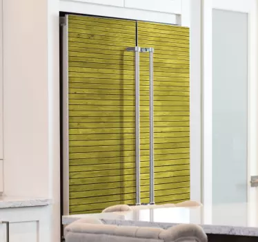 Folie kühlschrank mit holzplanken-effekt - TenStickers