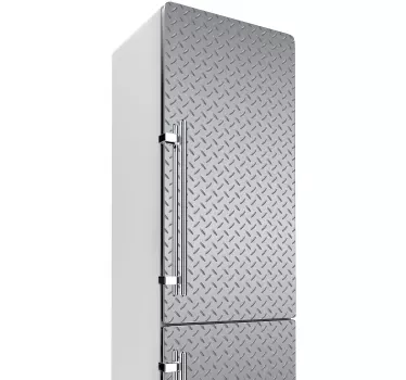Folie kühlschrank mit metallischer diamantstruktur - TenStickers