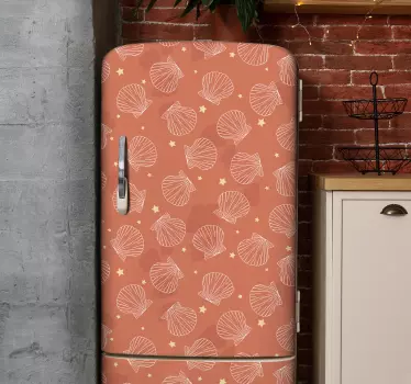 Folie kühlschrank mit muschelmustern - TenStickers